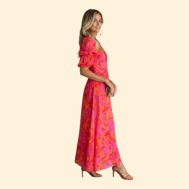 Women's Elegant Floral Maxi Dress