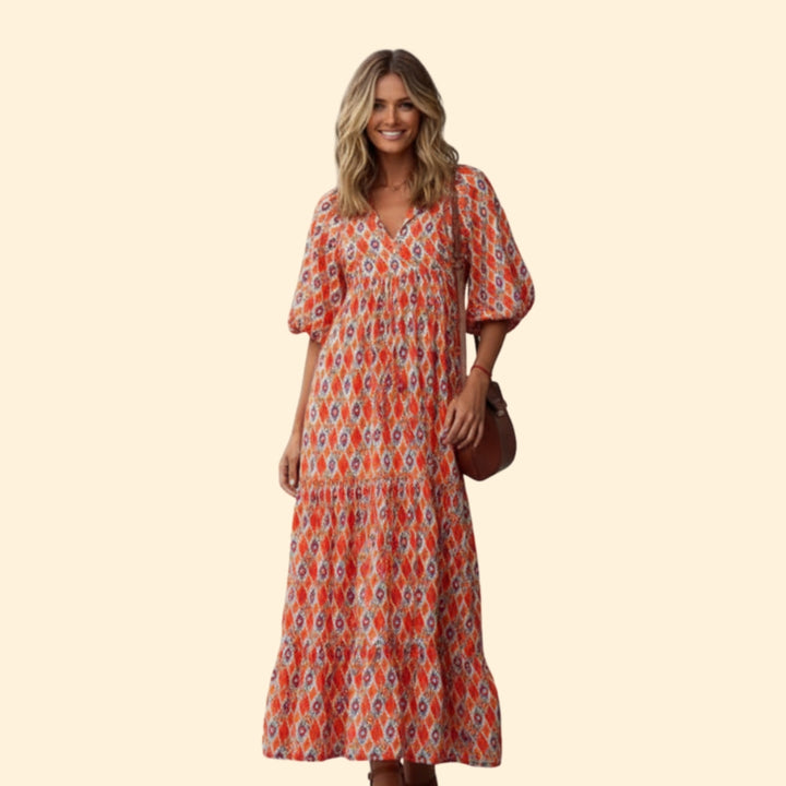 Women's Elegant Floral Maxi Dress