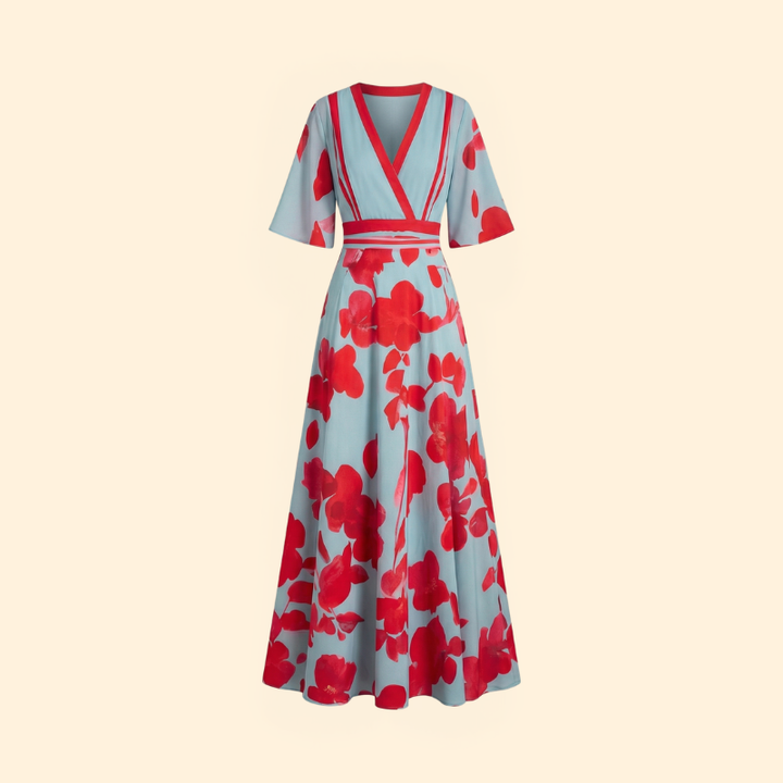 Women's Elegant Floral Robe Dress