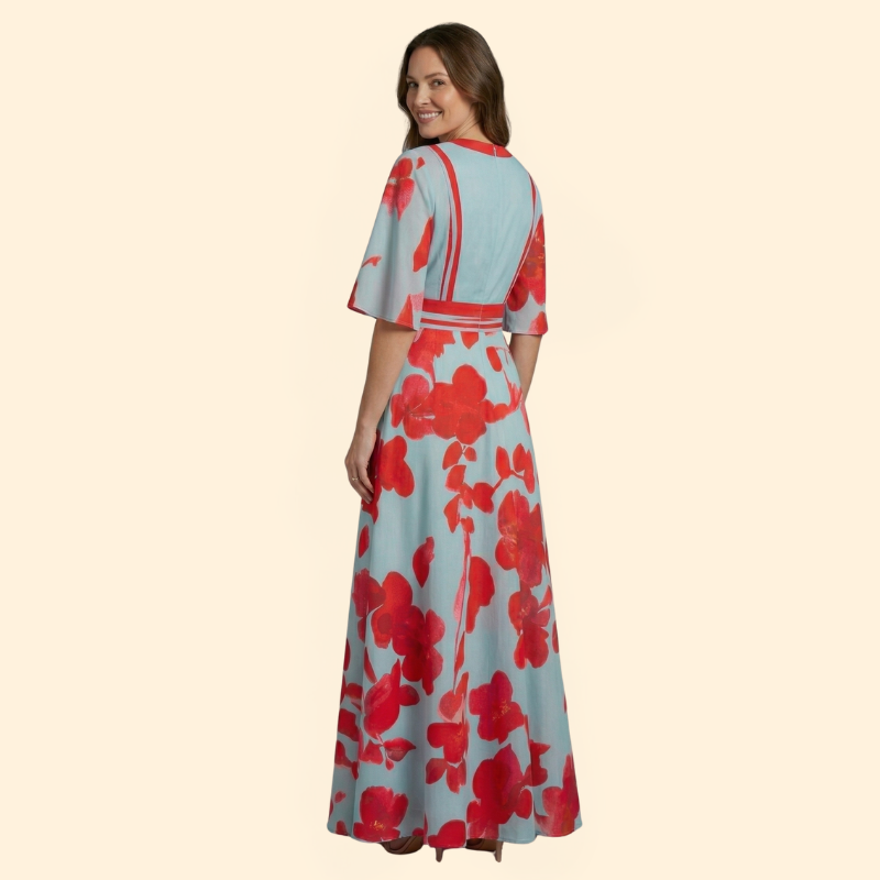Women's Elegant Floral Robe Dress