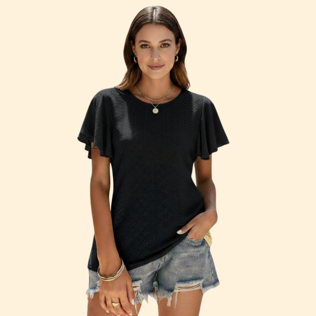 Women’s Elegant Flutter Sleeve Tee