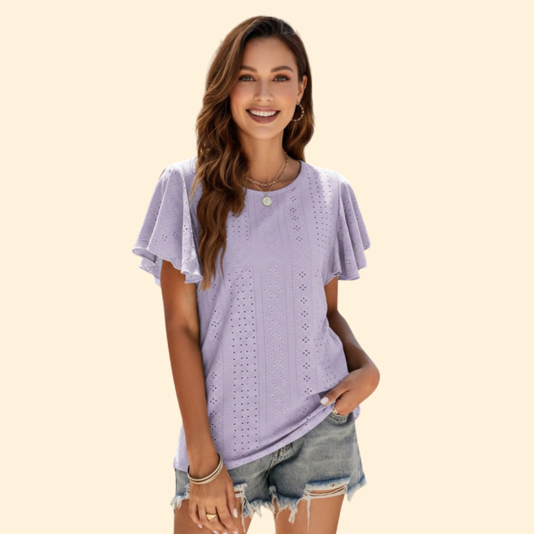 Women’s Elegant Flutter Sleeve Tee