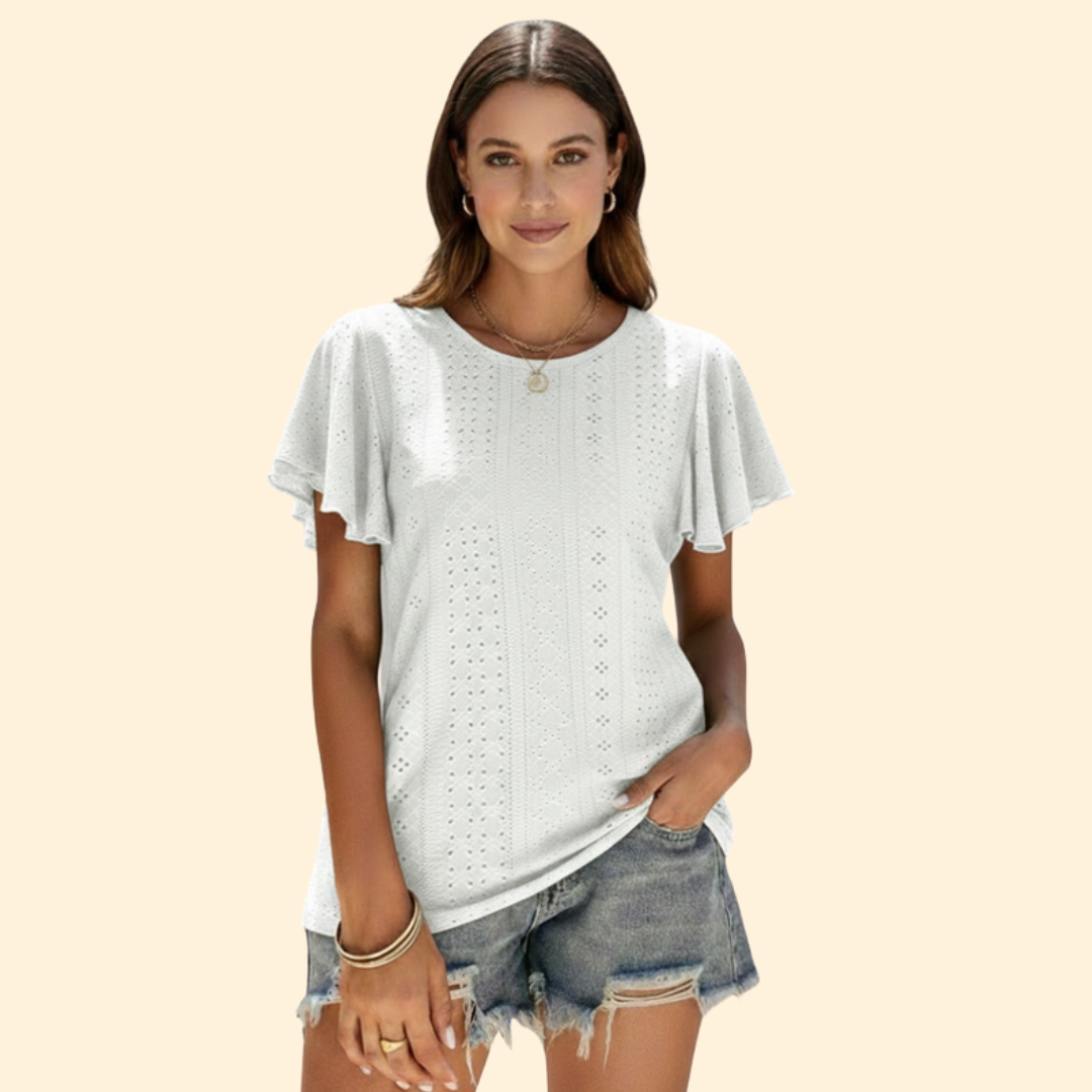 Women’s Elegant Flutter Sleeve Tee