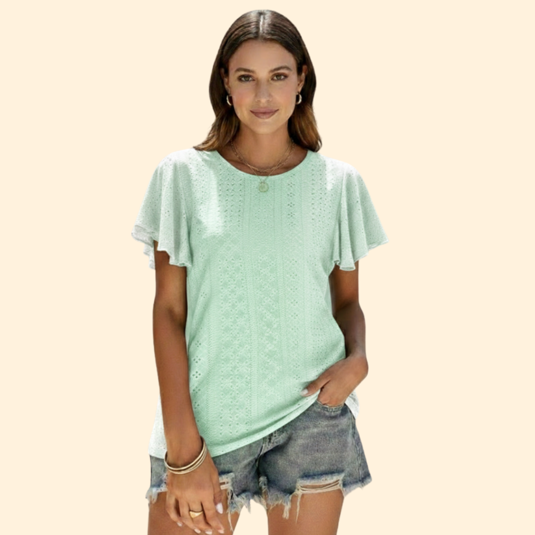 Women’s Elegant Flutter Sleeve Tee