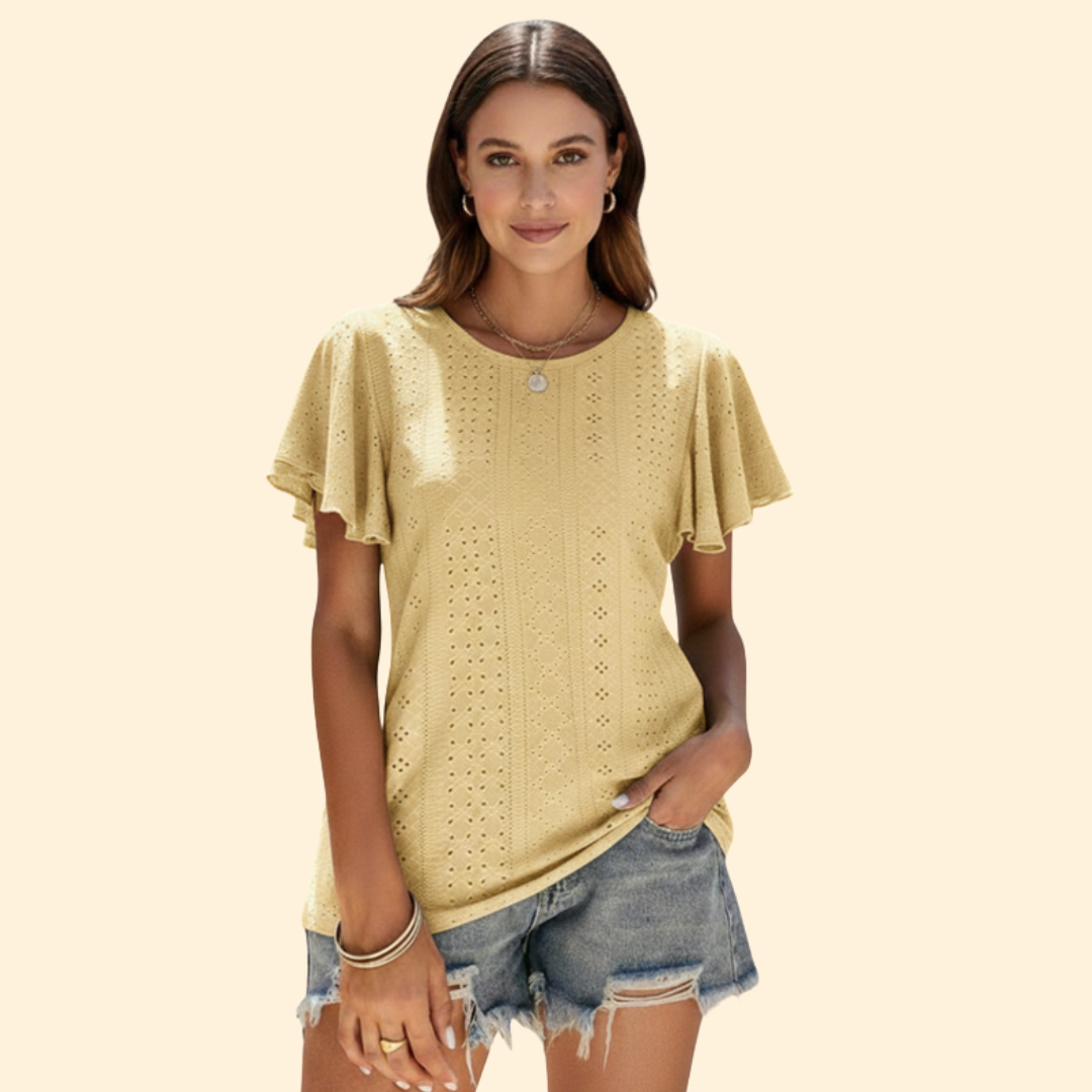 Women’s Elegant Flutter Sleeve Tee