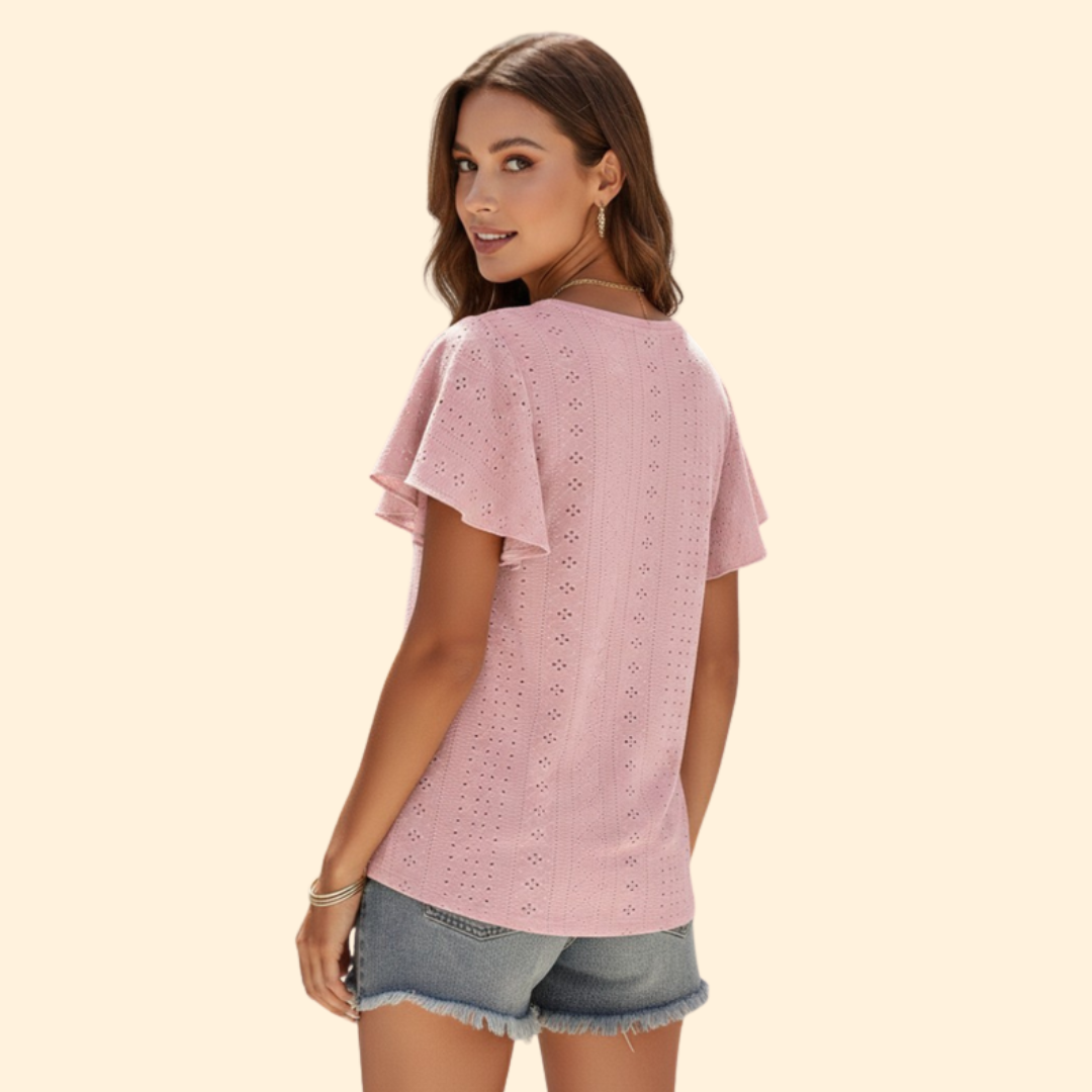 Women’s Elegant Flutter Sleeve Tee