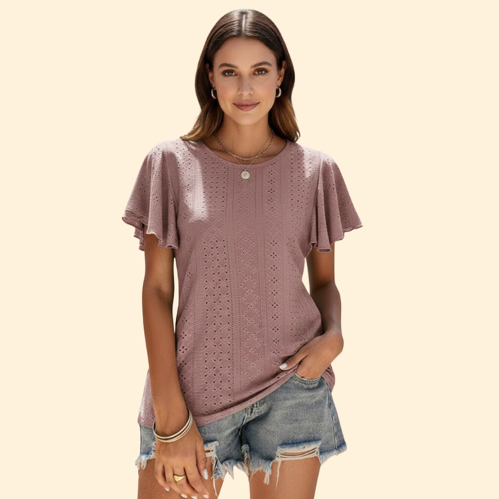 Women’s Elegant Flutter Sleeve Tee