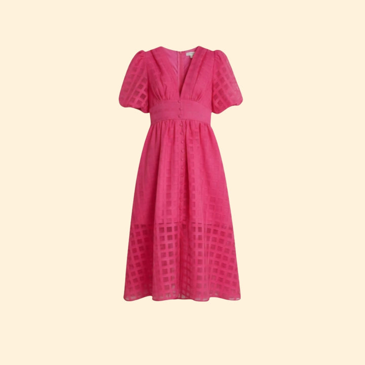 Women's Elegant Grid Dress