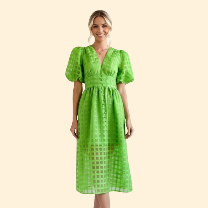 Women's Elegant Grid Dress