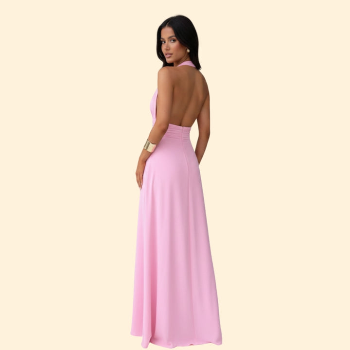 Women's Elegant Halter Maxi Dress