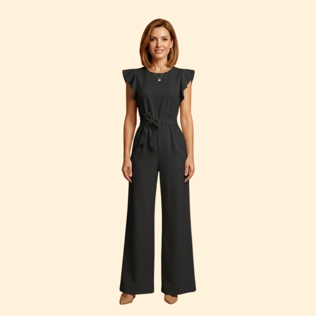 Women's Elegant Jumpsuit with Belt