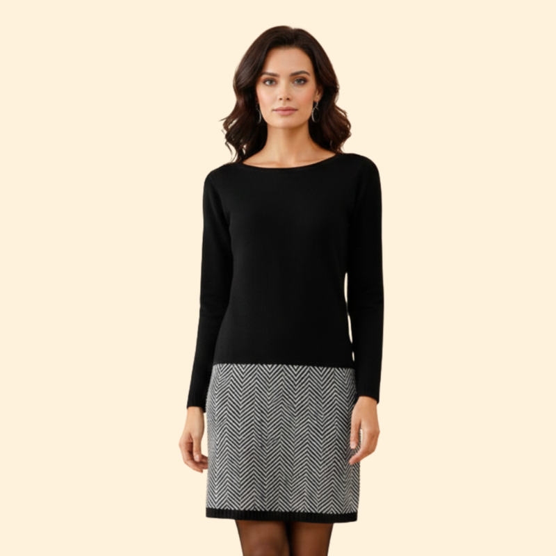 Women's Elegant Knit Mini Dress