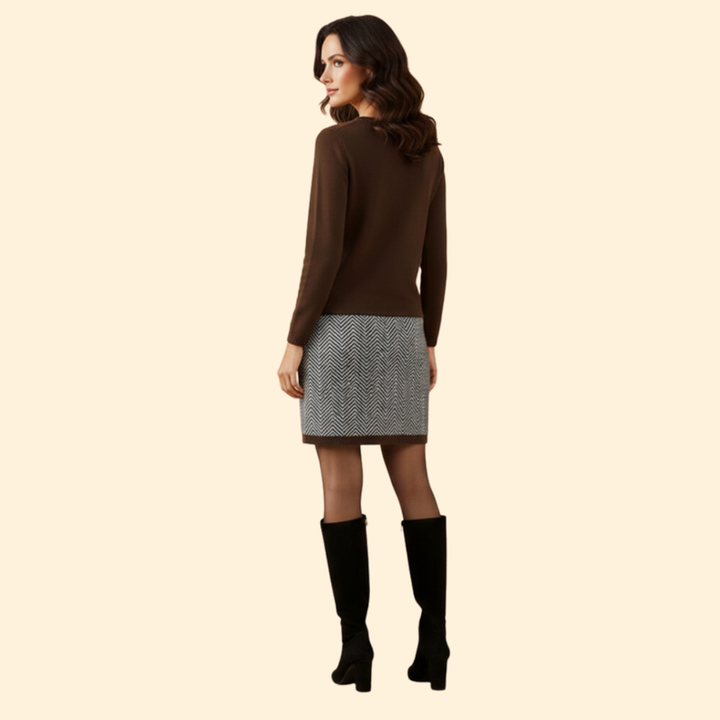 Women's Elegant Knit Mini Dress