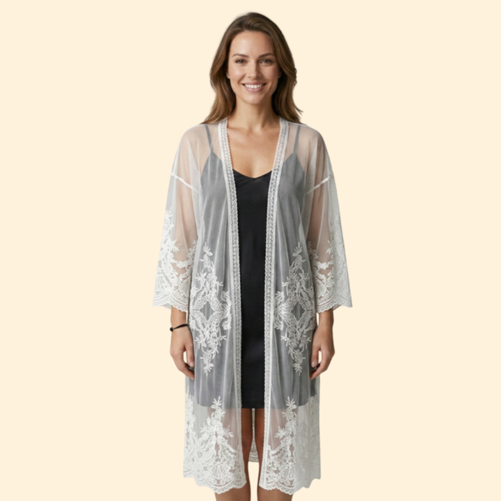 Women's Elegant Lace Beach Kimono