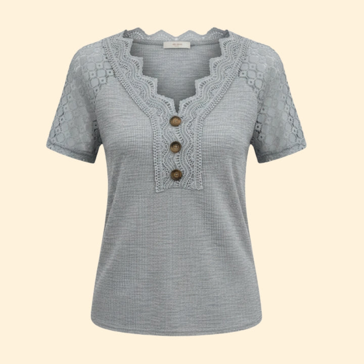 Women’s Elegant Lace Sleeve Tee