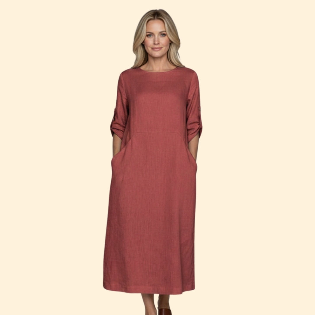 Women's Elegant Linen Dress