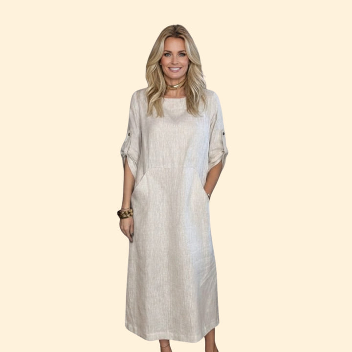 Women's Elegant Linen Dress