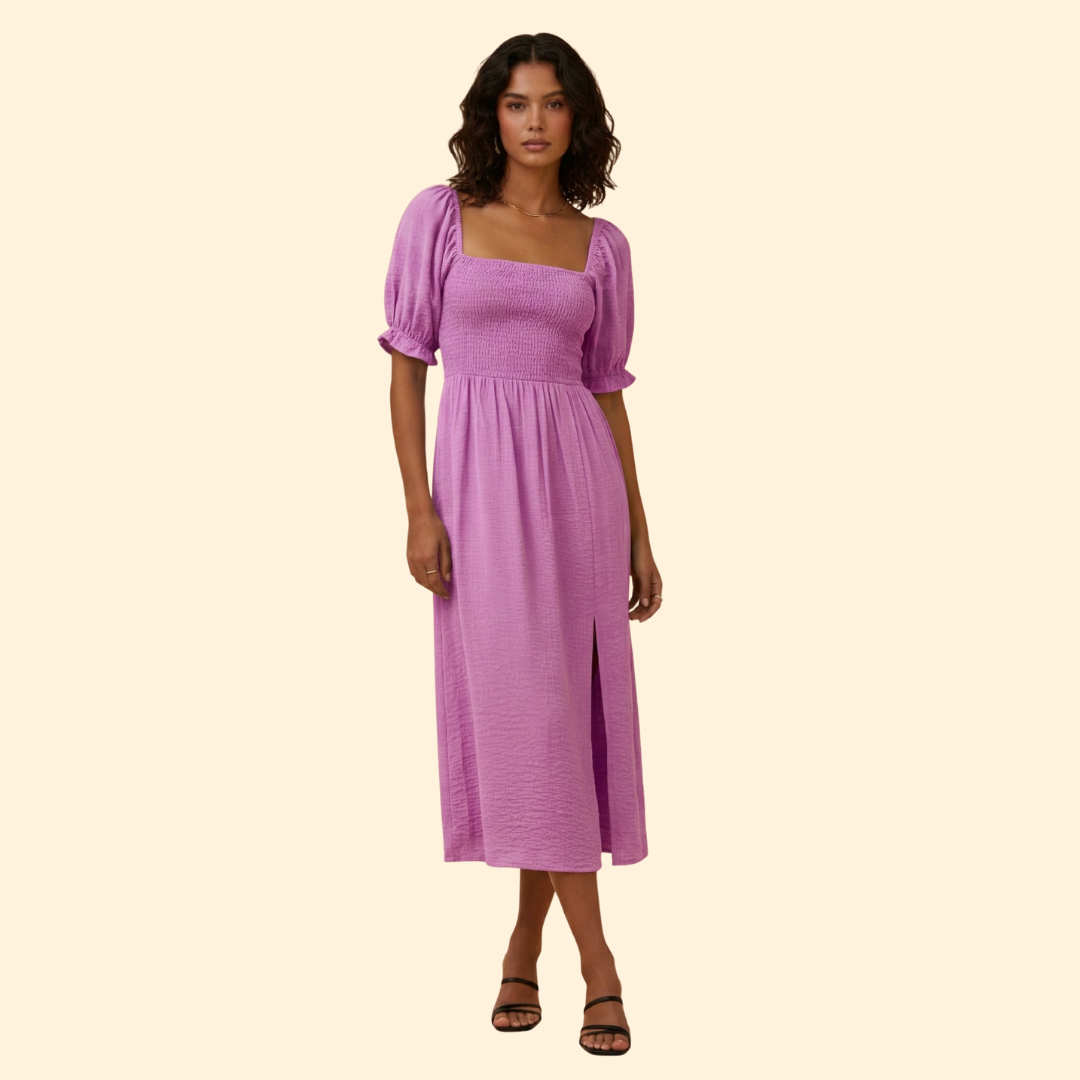 Women's Elegant Off-Shoulder Puff Sleeve Dress