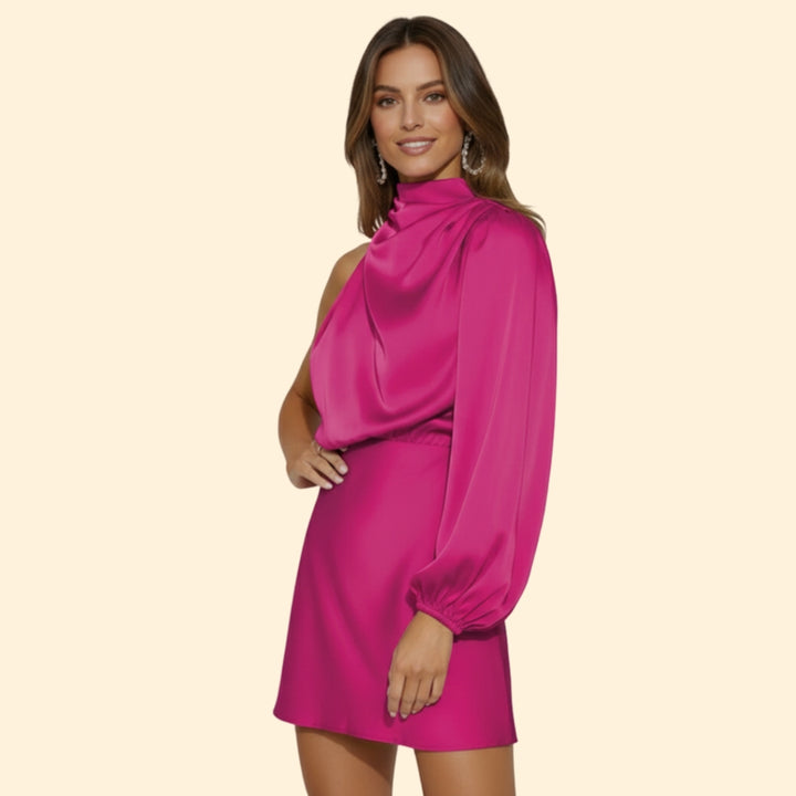 Women's Elegant One-Shoulder Dress