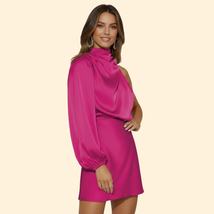 Women's Elegant One-Shoulder Dress
