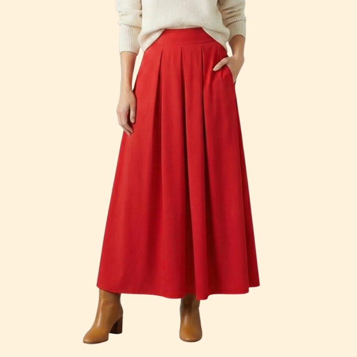 Women's Elegant Pleated Maxi Skirt