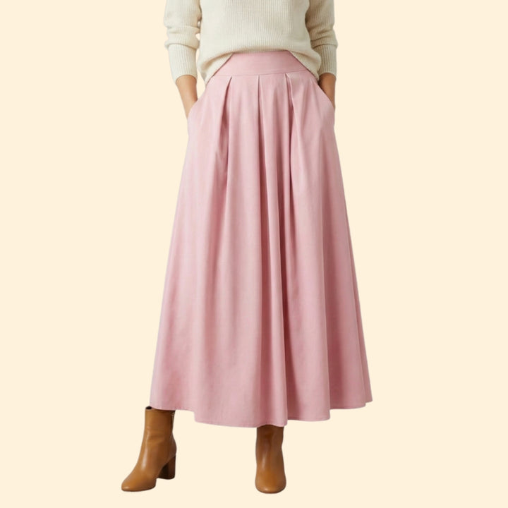 Women's Elegant Pleated Maxi Skirt