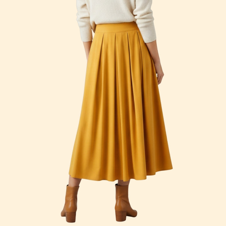 Women's Elegant Pleated Maxi Skirt