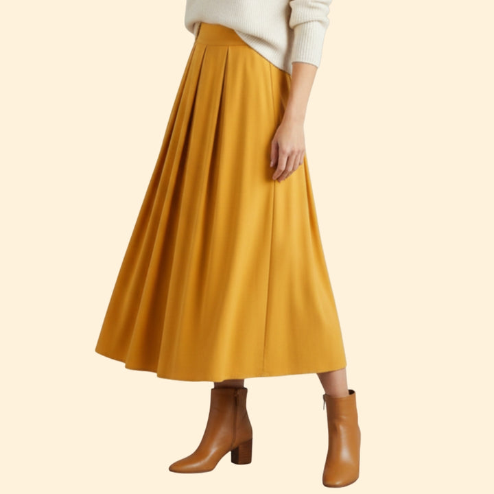 Women's Elegant Pleated Maxi Skirt