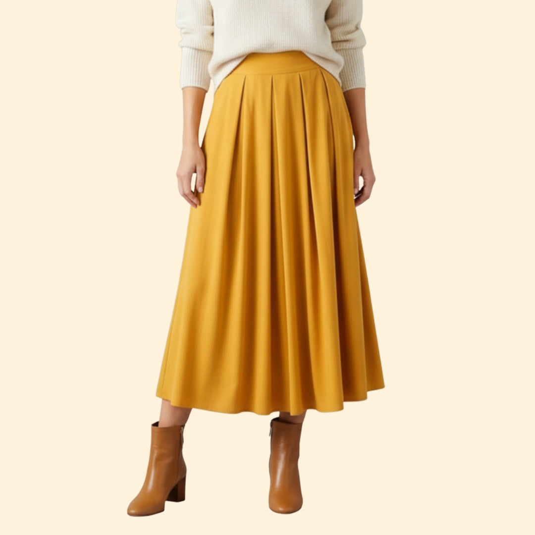 Women's Elegant Pleated Maxi Skirt
