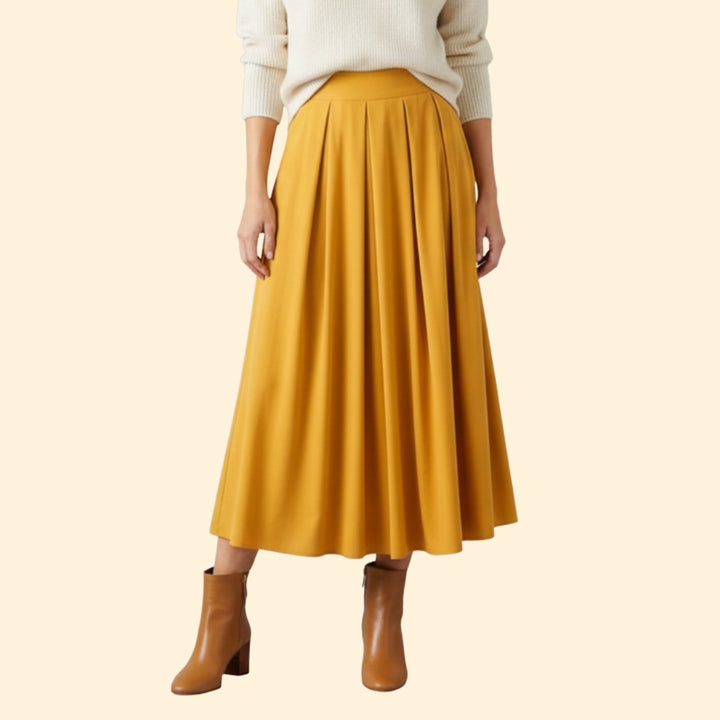 Women's Elegant Pleated Maxi Skirt