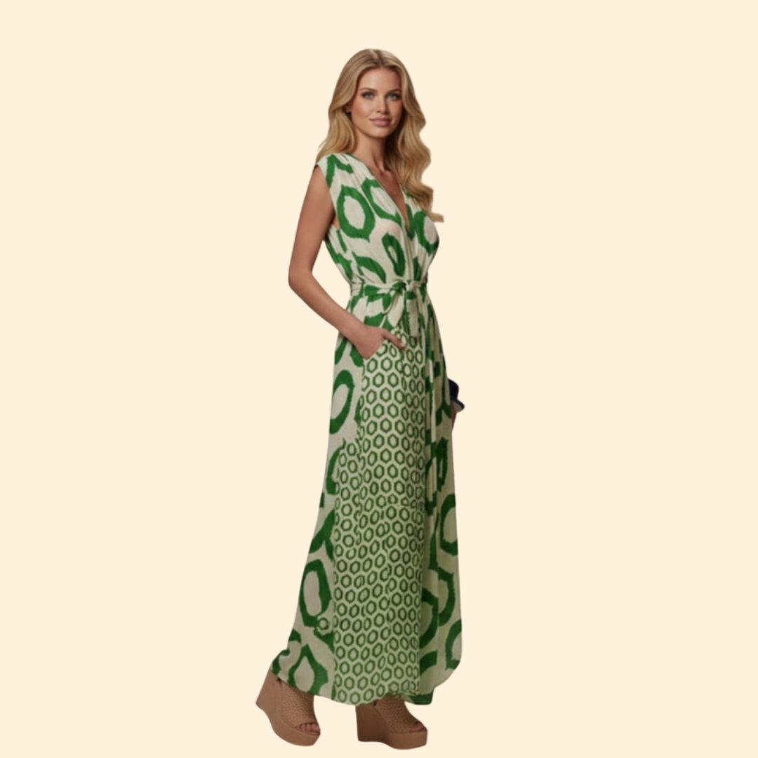 Women's Elegant Printed Maxi Jumpsuit