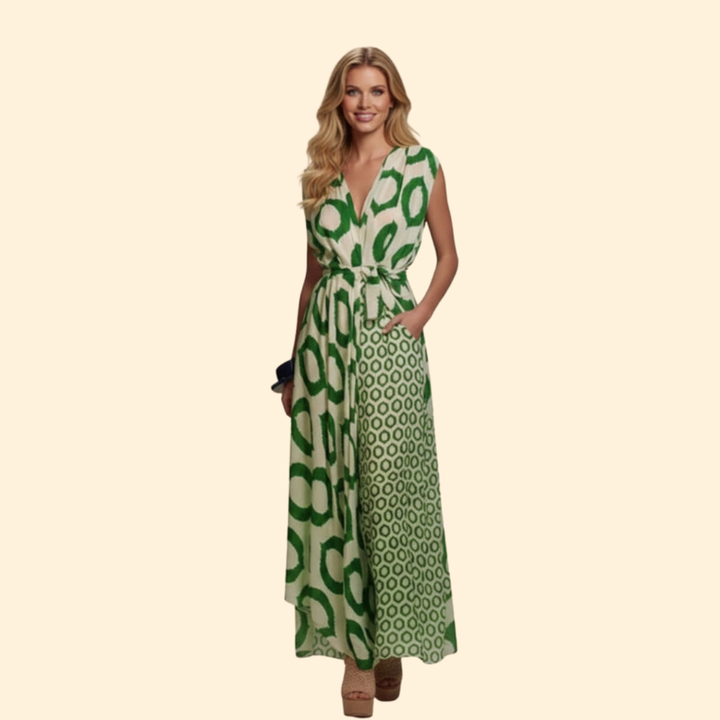 Women's Elegant Printed Maxi Jumpsuit