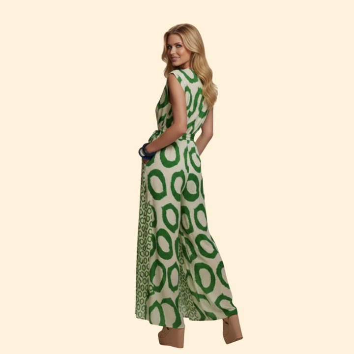 Women's Elegant Printed Maxi Jumpsuit
