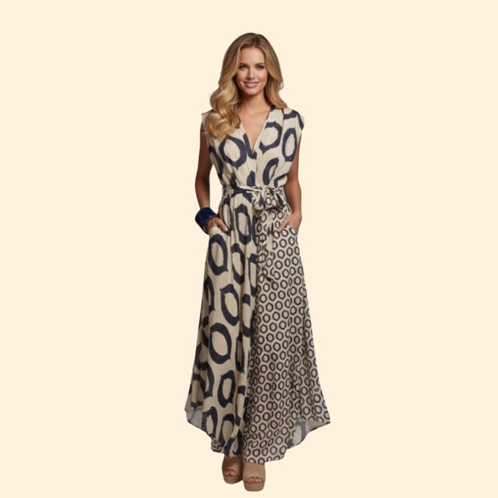 Women's Elegant Printed Maxi Jumpsuit