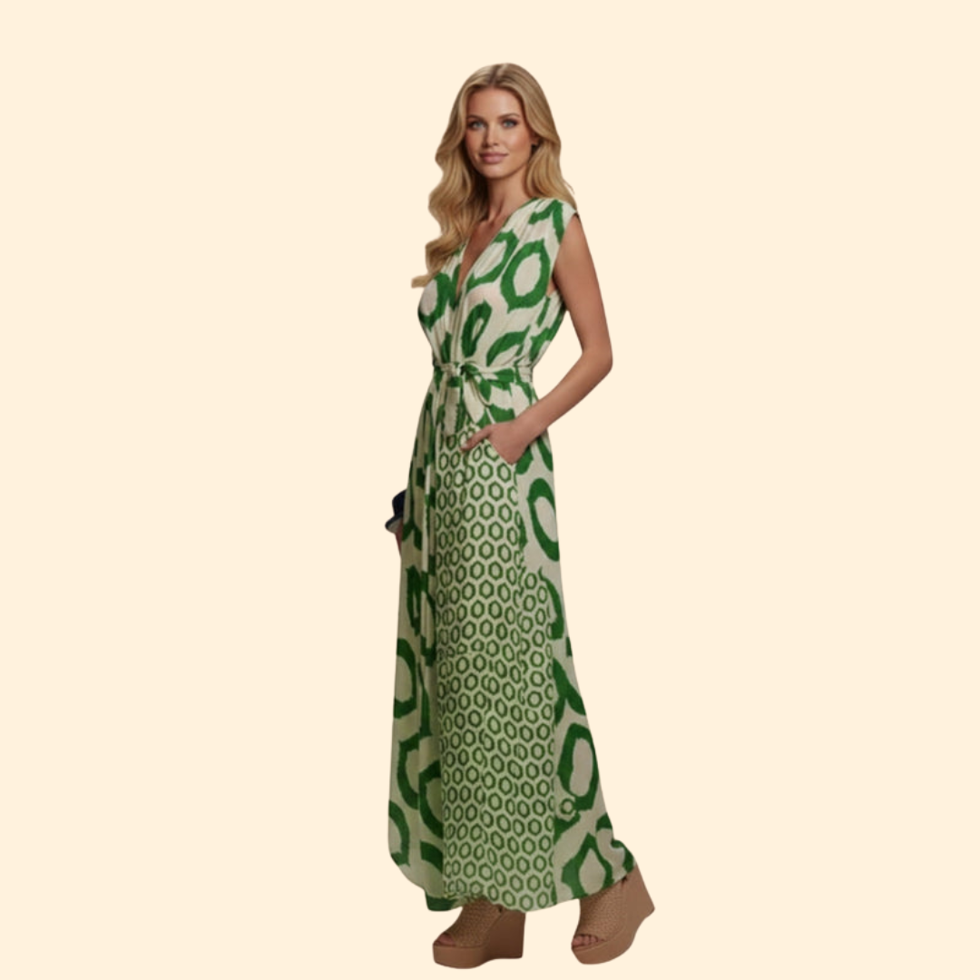 Women's Elegant Printed Maxi Jumpsuit