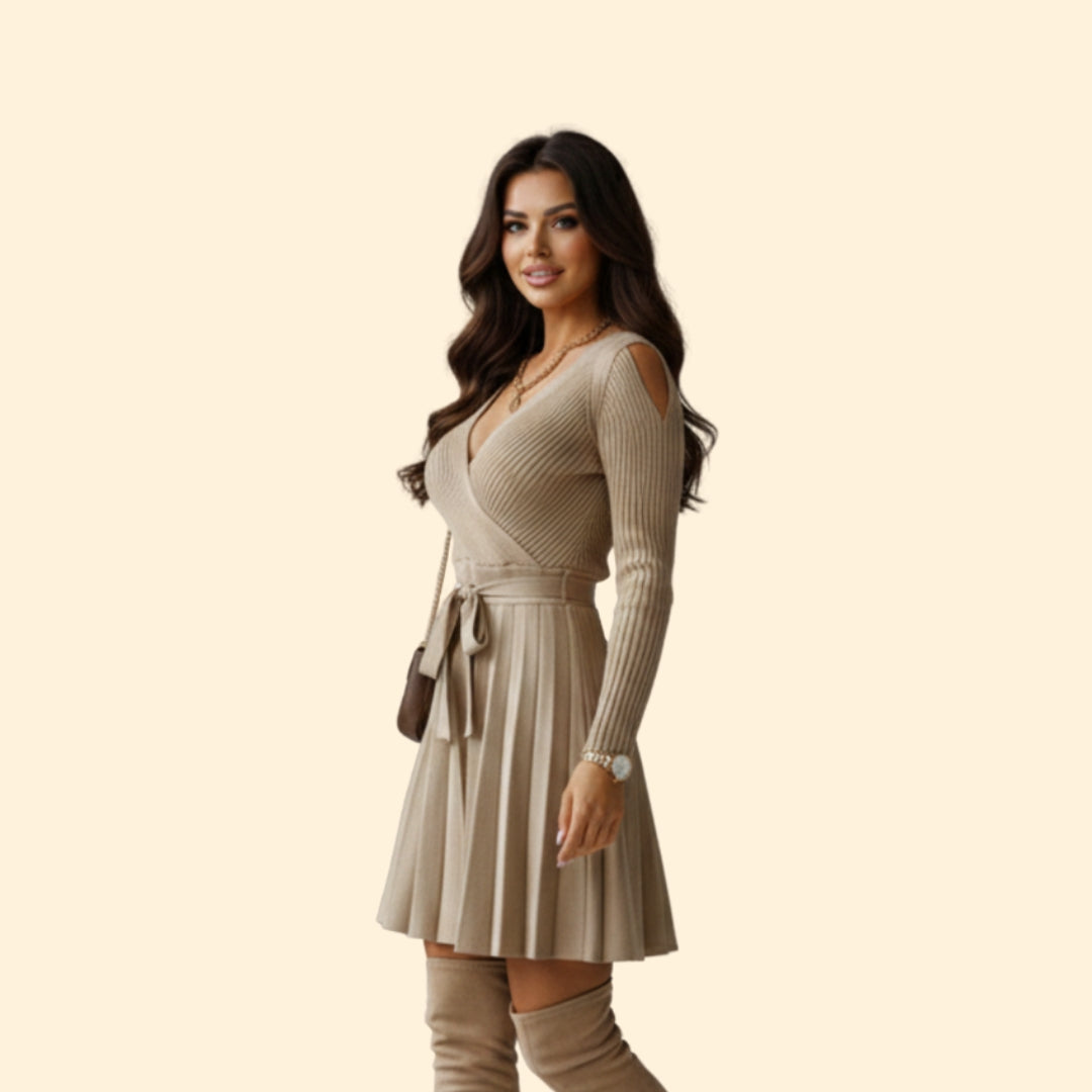 Women's Elegant Ribbed Dress