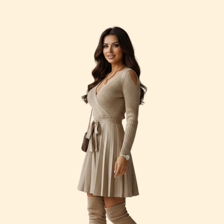 Women's Elegant Ribbed Dress