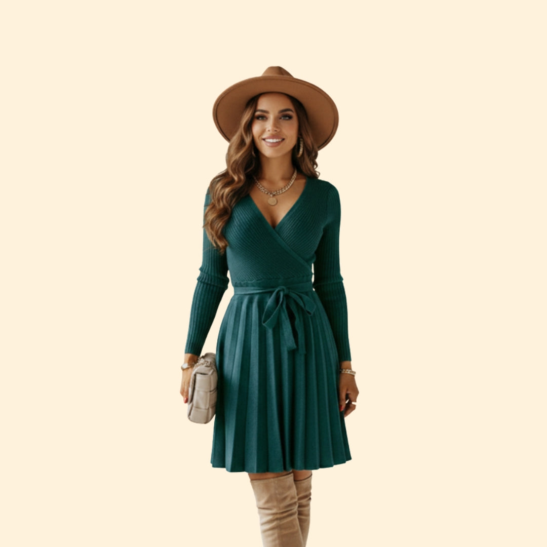 Women's Elegant Ribbed Dress