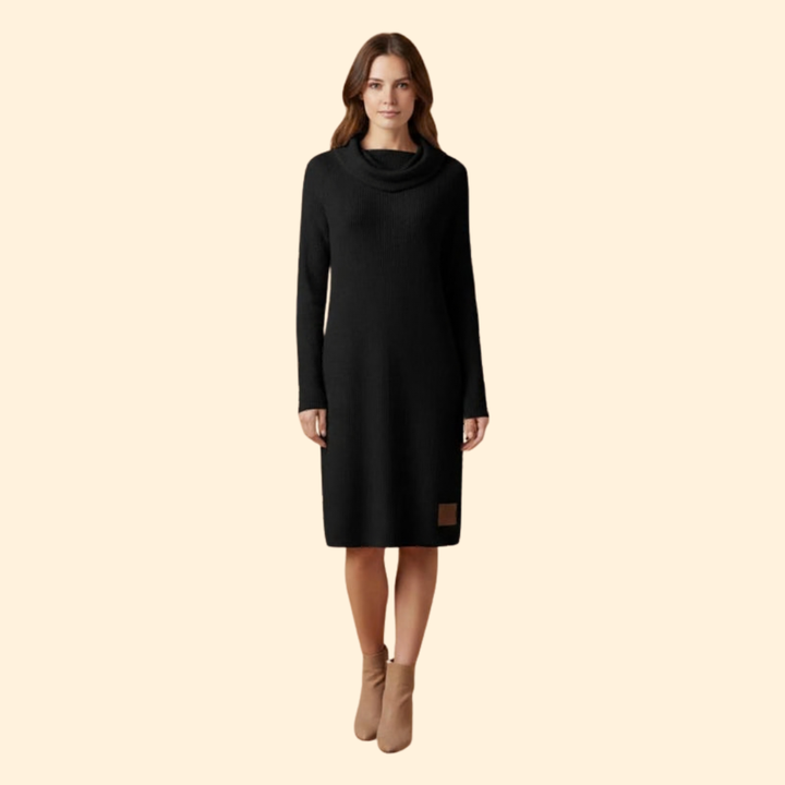 Women’s Elegant Ribbed Knit Dress
