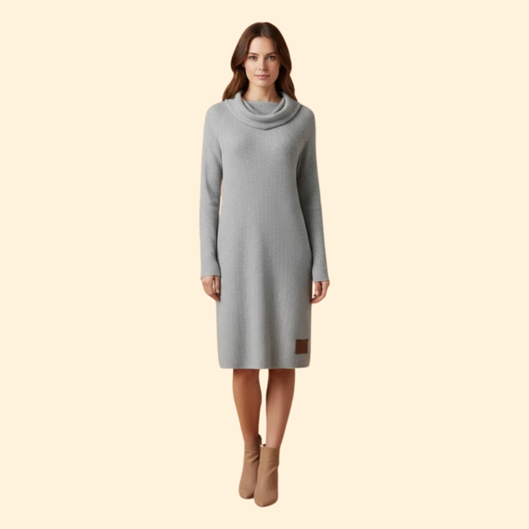 Women’s Elegant Ribbed Knit Dress