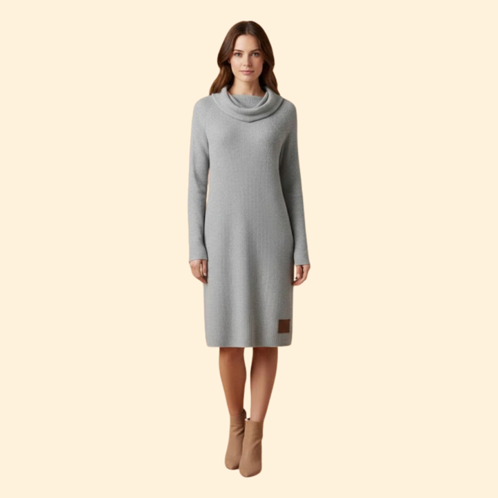 Women’s Elegant Ribbed Knit Dress