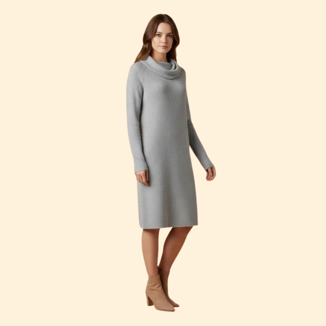 Women’s Elegant Ribbed Knit Dress