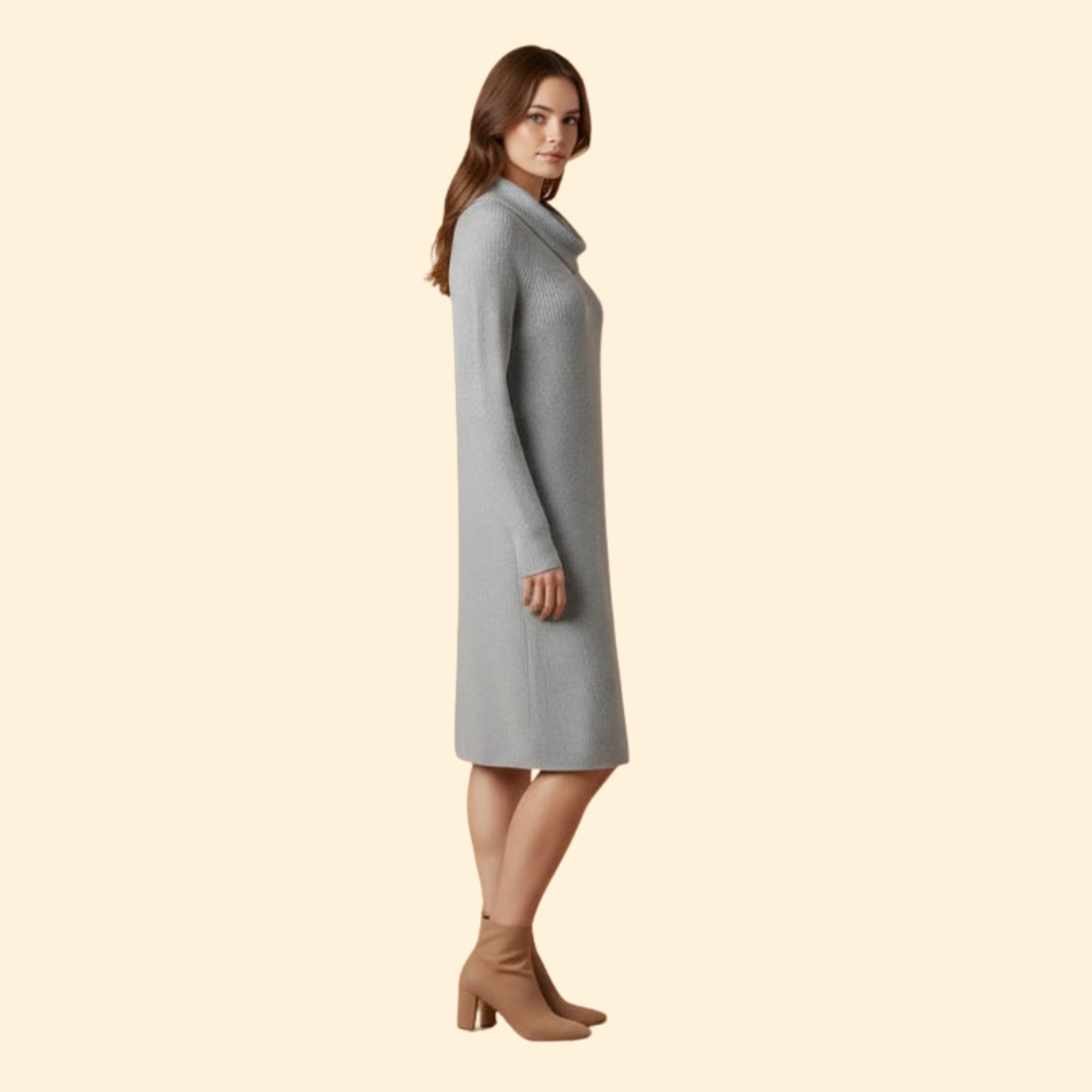 Women’s Elegant Ribbed Knit Dress