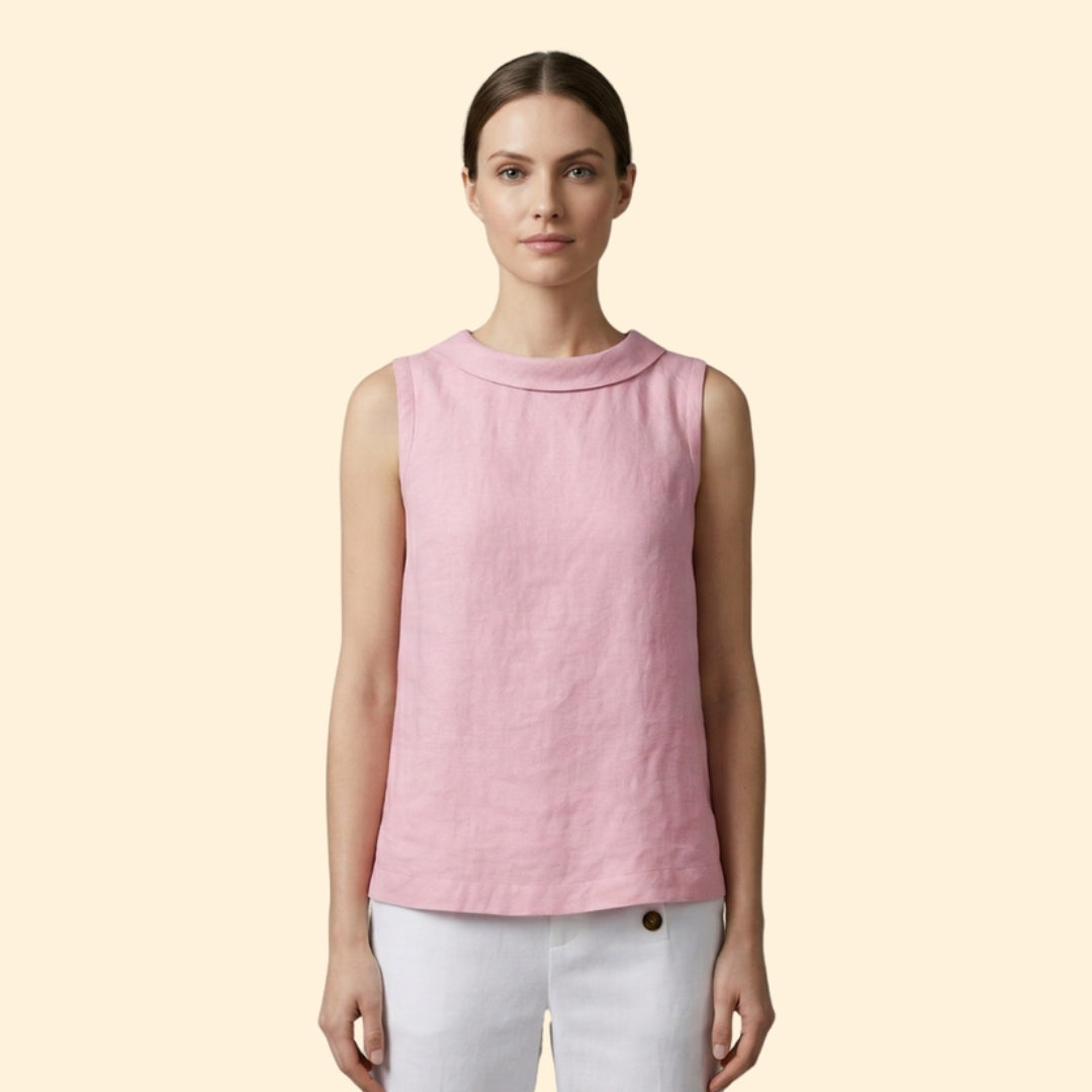 Women's Elegant Roll Collar Top