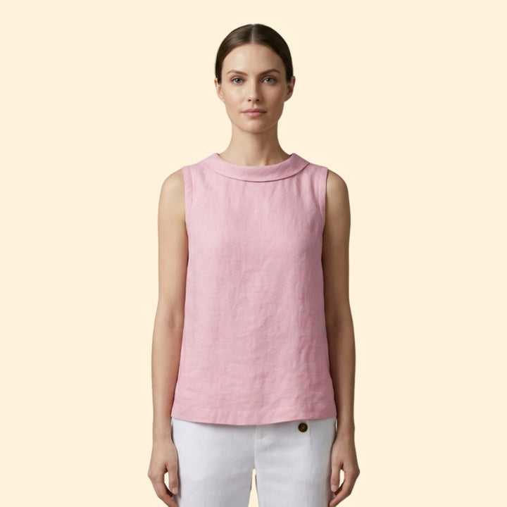 Women's Elegant Roll Collar Top