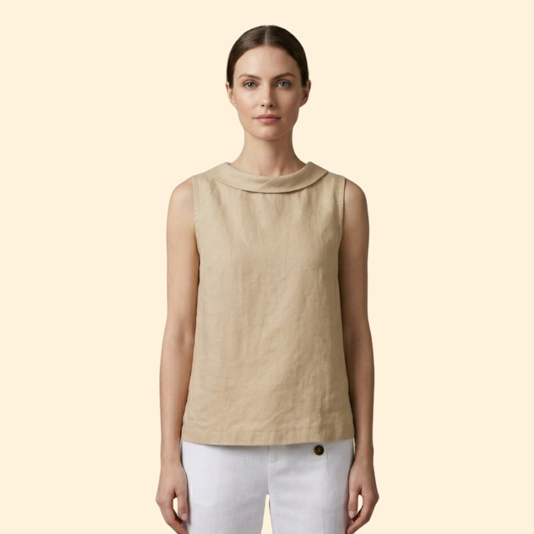 Women's Elegant Roll Collar Top