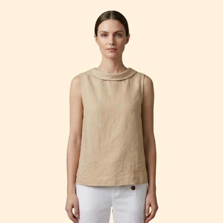 Women's Elegant Roll Collar Top