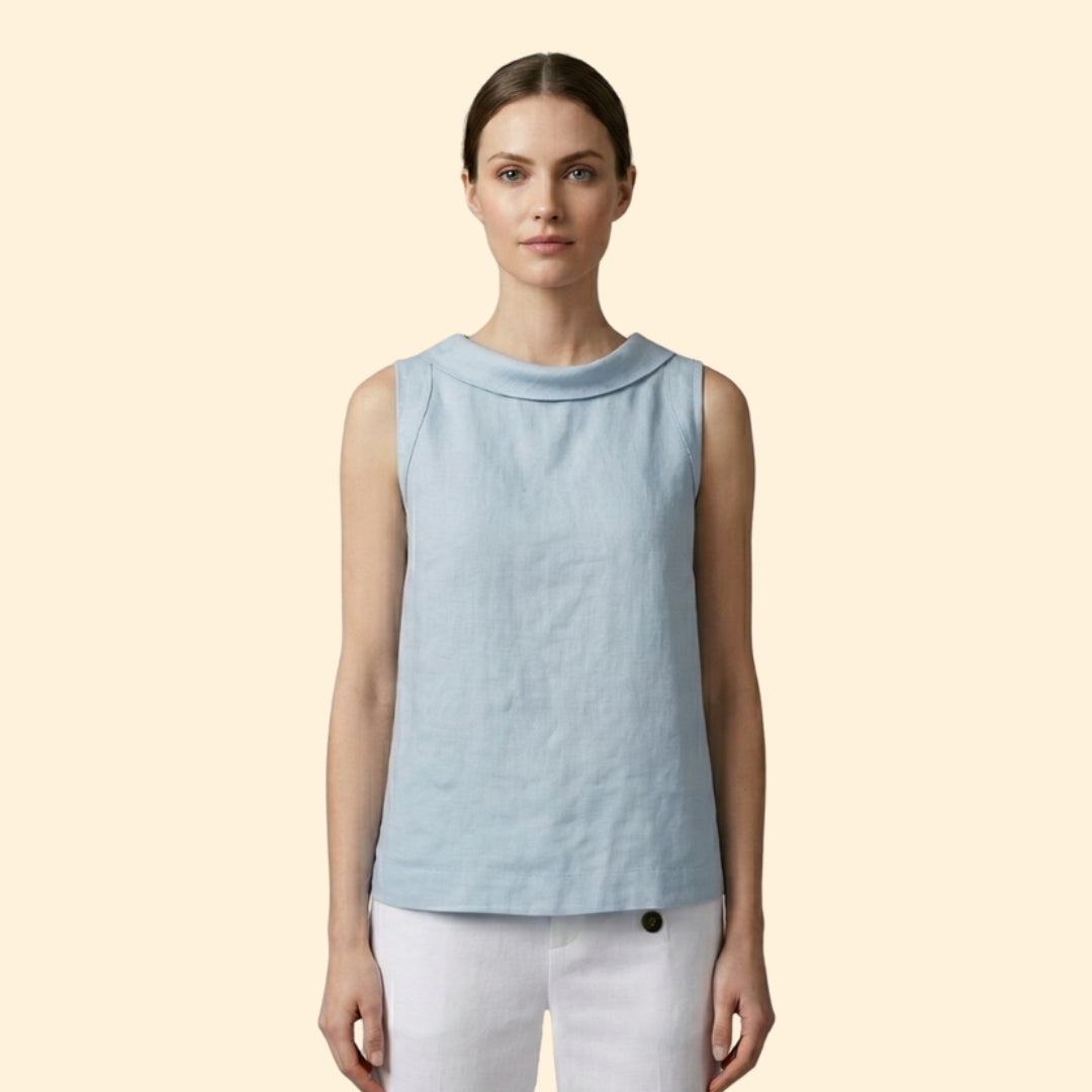 Women's Elegant Roll Collar Top
