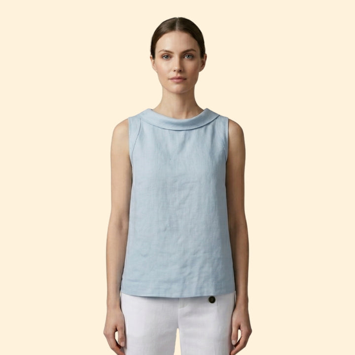 Women's Elegant Roll Collar Top