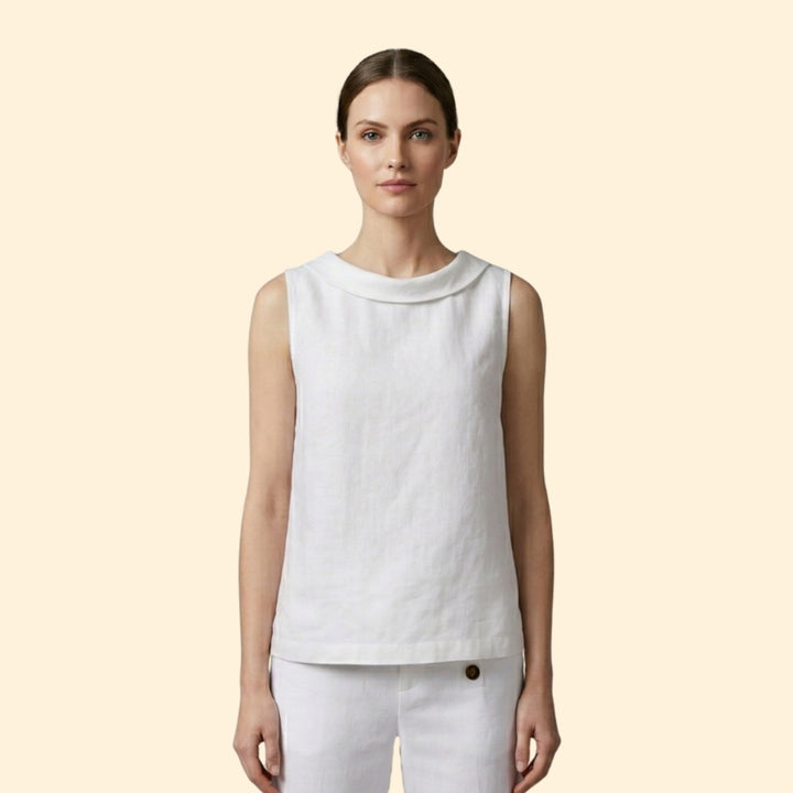 Women's Elegant Roll Collar Top